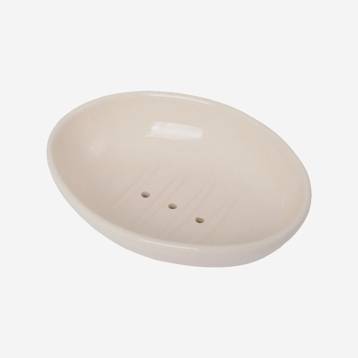 Ceramic soap dish, light